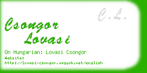 csongor lovasi business card